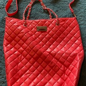Final price!! Coral colored purse/overnight bag